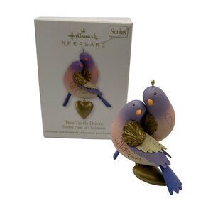 Hallmark Keepsake Ornament Two Turtle Doves 12 Days Of Christmas Bird Heart Vtg